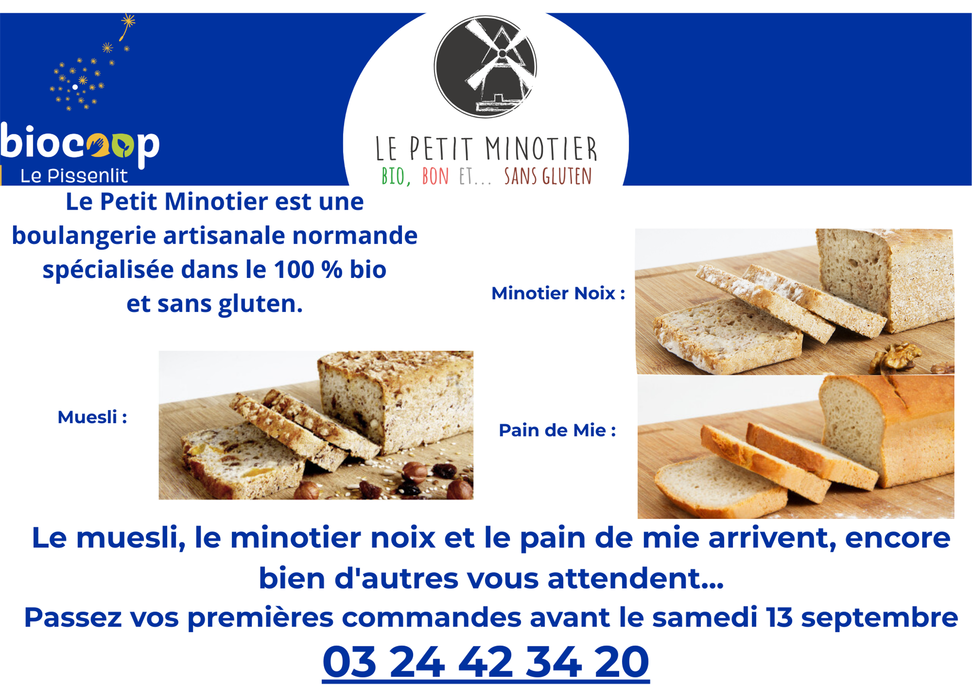 Nouveauté en magasin : du pain sans gluten