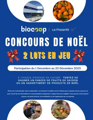Jeu Concours Noêl Biocoop le Pissenlit 