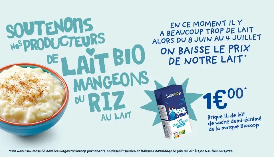 Soutenons nos producteurs de lait bio