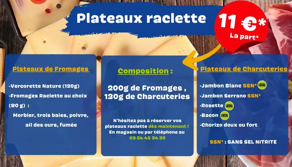 Plateaux Repas/ Raclette Apréritifs 